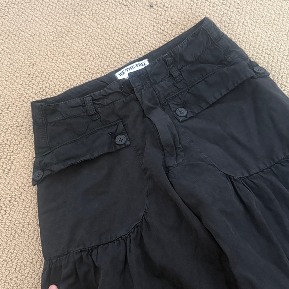 NWOT free people We The Free Black lotus baggy low rise pants size 24W - Picture 5 of 8